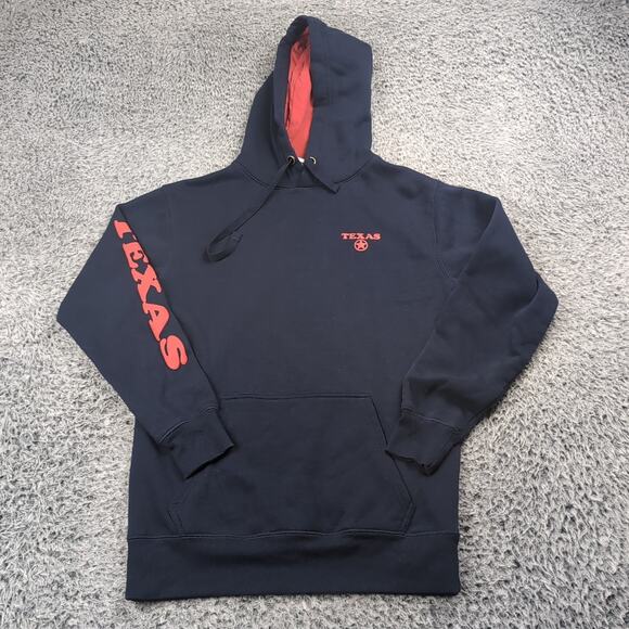 Texas Sweatshirt Men Small Blue Lone Star State Pullover Destination Hoodie - Picture 1 of 6